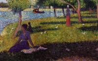 Seurat, Georges - La Grande Jatte, Seated and Standing Woman